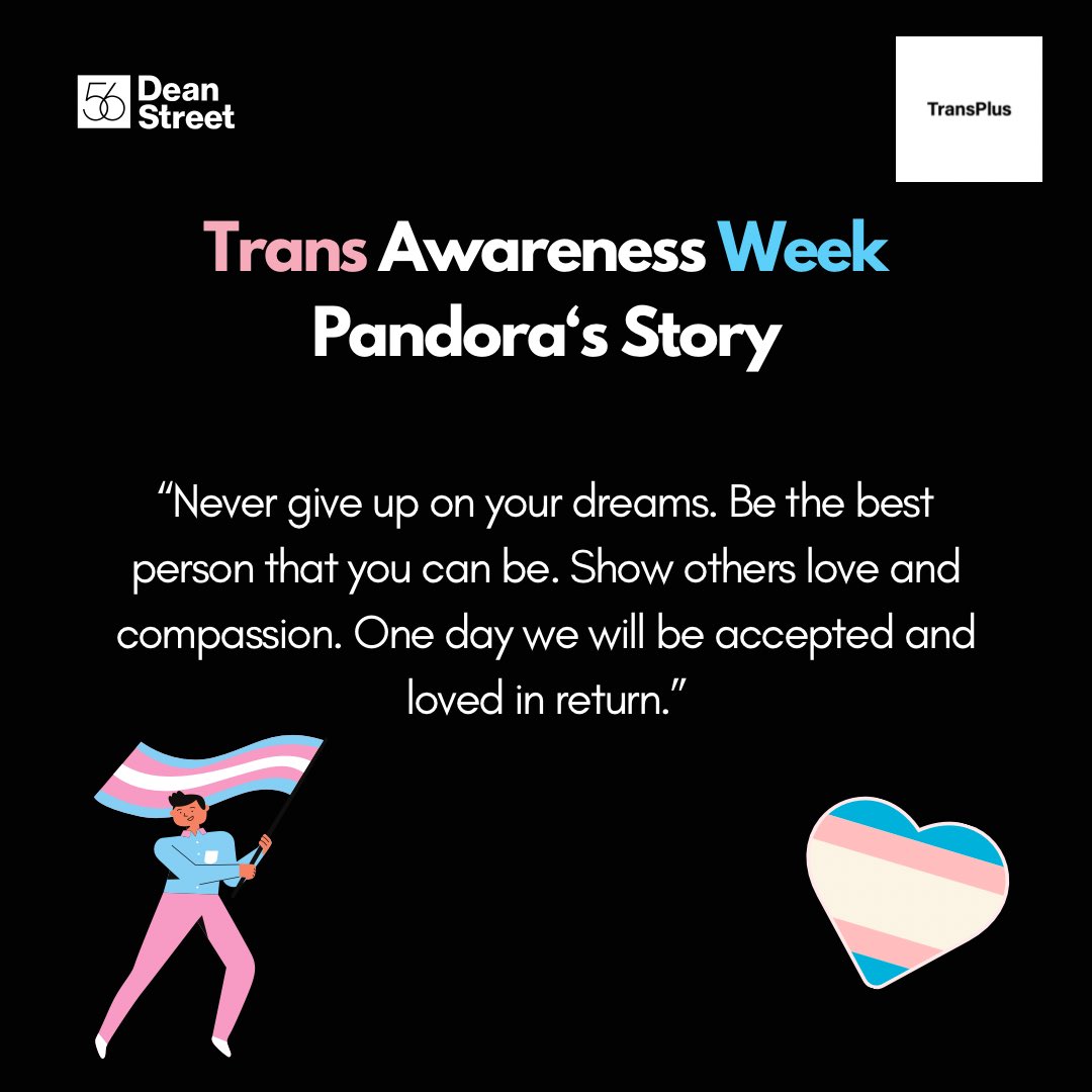 For Trans Awareness Week, we’re sharing stories from our service users. Thank you to Pandora for sharing her story with us. 

#transawarenessweek #transplus #transpride