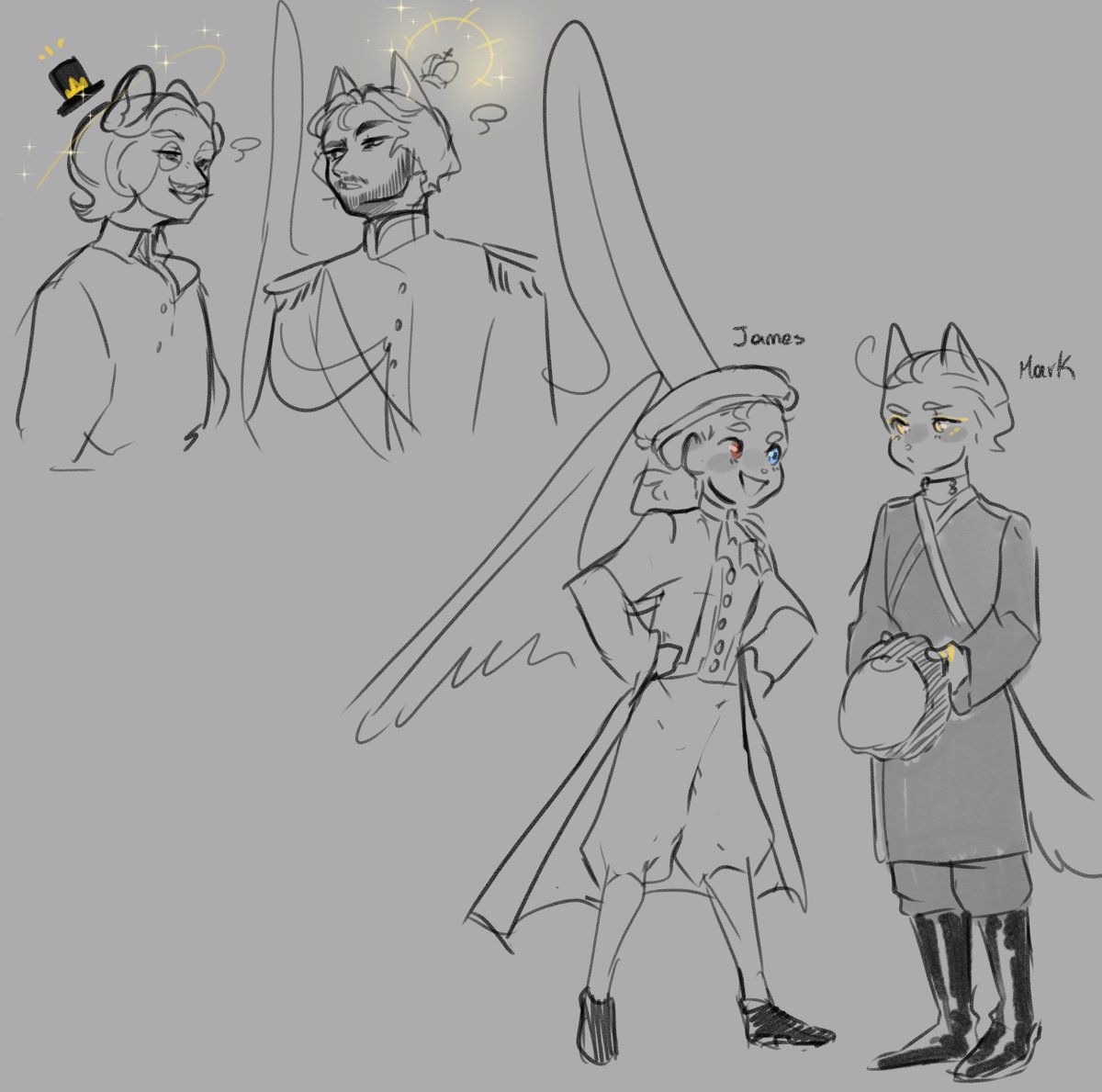 James y Mark de chikitos boceto de hace semanas 🫶

#character #Markoc #Jamesoc