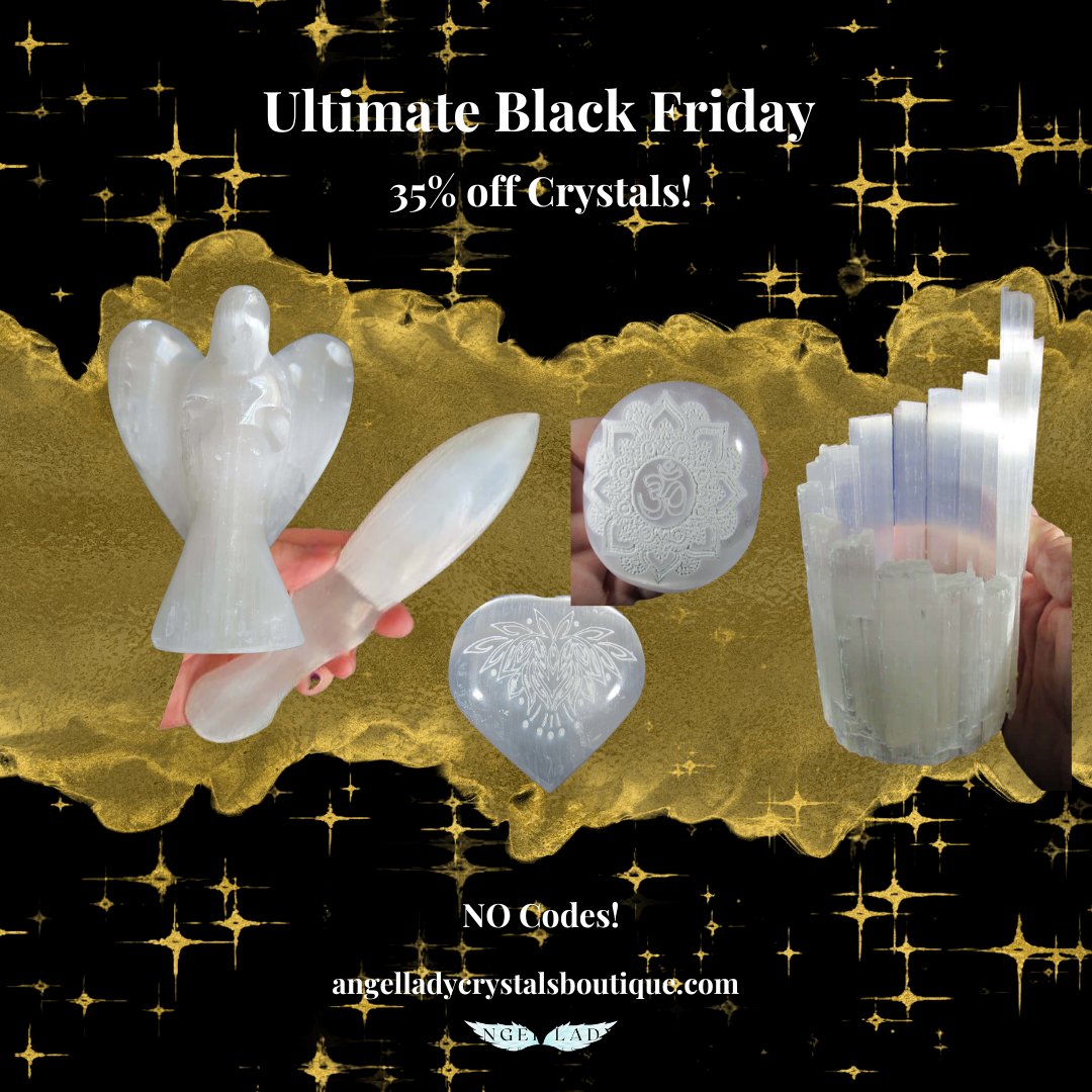 AngelLadyTM's tweet photo. ✨Discover the Magic of Selenite - Black Friday Discounts That Will Dazzle You! ✨ https://t.co/bfbwN93lNT https://t.co/U4W9netlKR