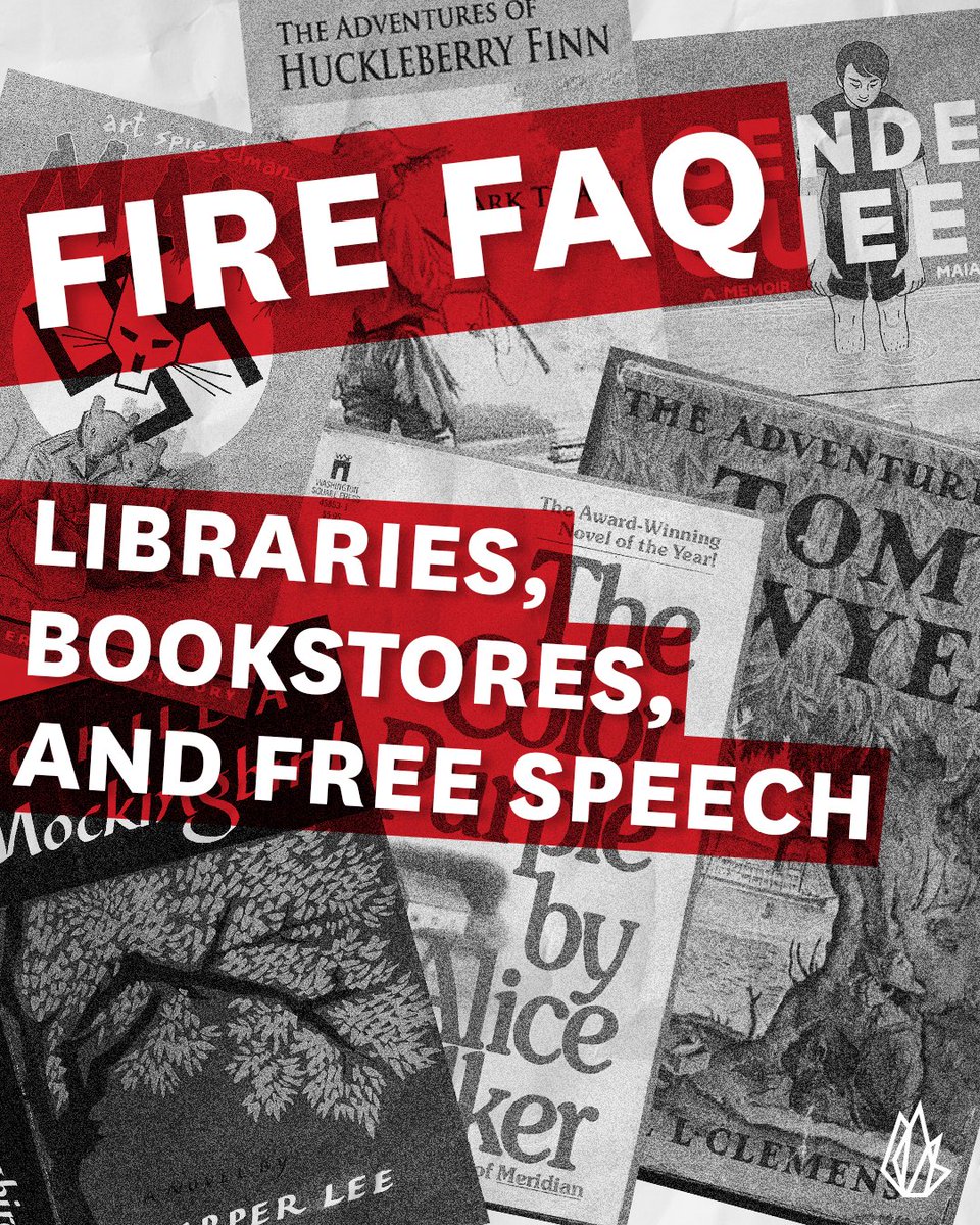TheFIREorg's tweet photo. In the last few years, libraries have become an active front in America’s culture war. 

States are passing laws or rules that impose vague and broad restrictions on what materials school or public libraries can carry. 

At the local level, some governments are seeking to shut down public libraries that refuse to censor. Some books have even been taken to court to ban them from circulation.

These are deeply troubling developments. 

Our democracy depends on citizens’ ability to explore, share, and discuss ideas and information free from government interference.

Unfortunately, the debate around library books tends to obscure more than it enlightens. 

There are important distinctions — for example, public libraries vs. school libraries, curricular vs. library materials, hostility to views or ideas vs. concerns about age appropriateness — that too often go ignored.

Click here to see how FIRE addresses these issues and other commonly asked questions about restrictions on library materials. ➡️ https://t.co/BtbqIp77Yh