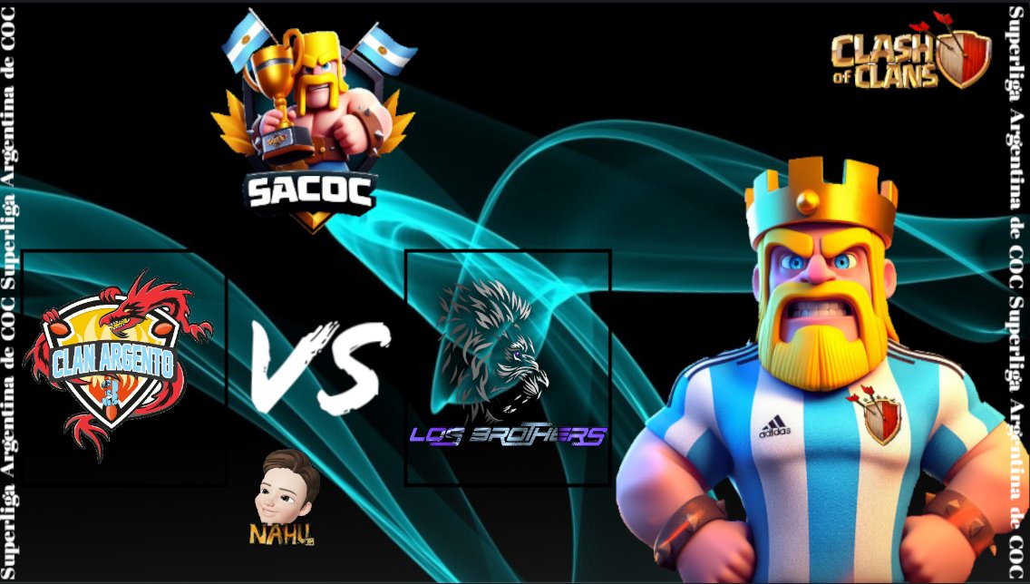 hoy a las 23 no te pierdas terrible guerra

<a href="/ClanArgento3/">Clan Argento III</a> VS <a href="/LosBrothers__/">Los Brothers</a> 

tenemos guerra épica por SUPER LIGA ARGENTINA

youtube.com/@NAHUtm