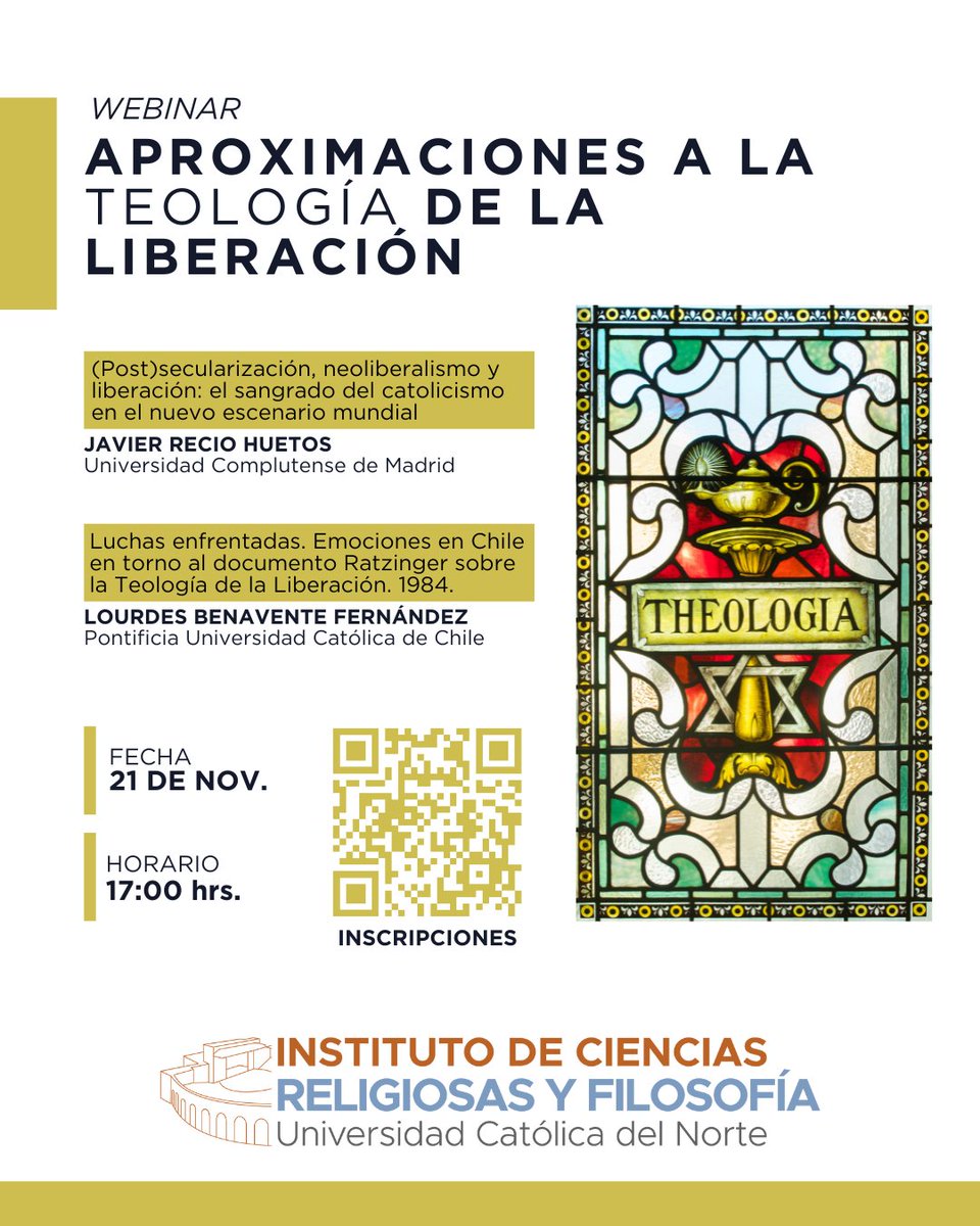 icrfucn's tweet photo. Interesante actividad el próximo martes 21 de noviembre. Inscripciones:  https://t.co/Gn1ukeespz

#Teología #UCN @UCNorte @ReligionDigit #religión @secr_es @ajicr_ @ReligionesCL https://t.co/EmRQ5VZ3Wf