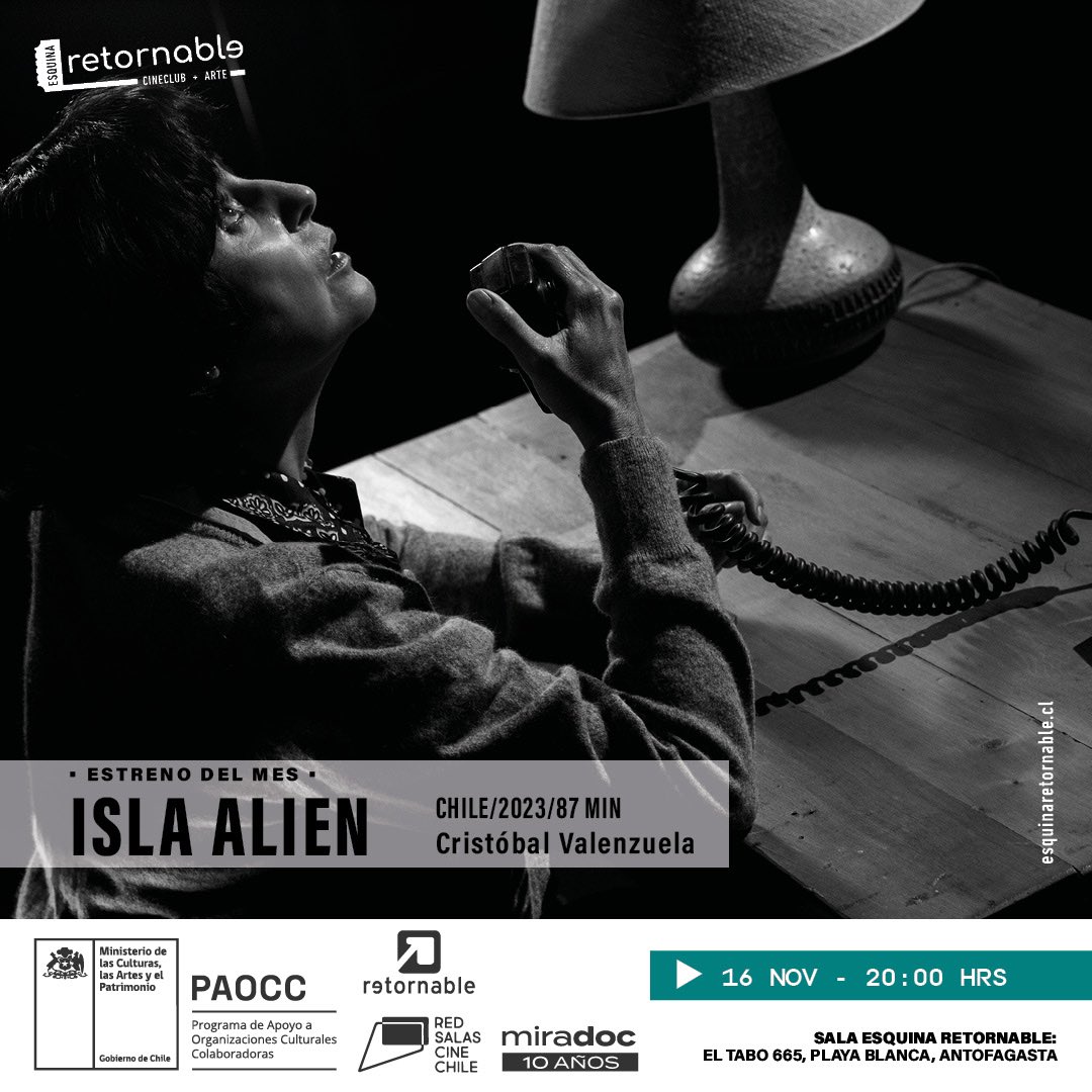 📌 HOY! El documental inédito sobre el grupo de muralistas Brigada Ramona Parra, EL PINCEL COMO ARMA 🖌️, y más tarde, el alucinante documental #Miradoc sobre la isla Friendship, ISLA ALIEN 👽. Ven a vivir la experiencia de un cine diferente. +INFO en esquinaretornable.cl 🙌