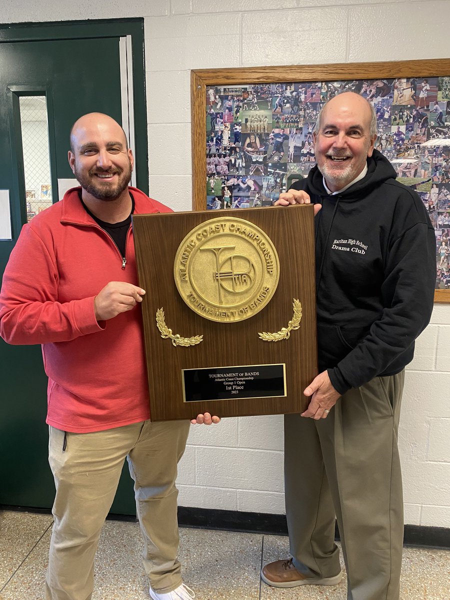 RaritanSports's tweet photo. Look, what just arrived congratulations to our Atlantic Coast Champions! @RaritanHighMB I couldn't be prouder! https://t.co/vDc6dScbNy