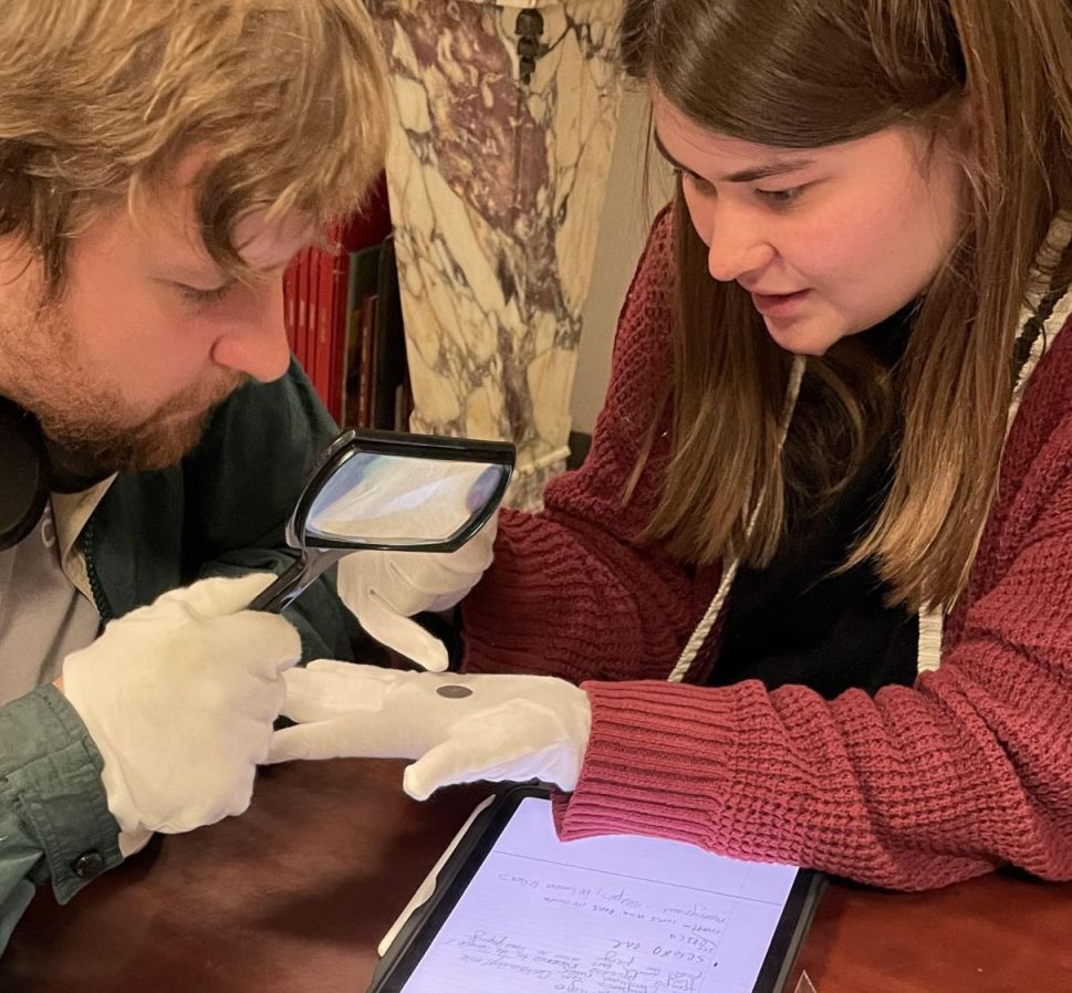 Just don't try to use them in a vending machine....

Students in Dr. Jennifer Davis's course, HIST 611A: Problems in Carolingian History, encounter medieval coins from <a href="/CUAarchives/">CatholicU Special Collections</a>