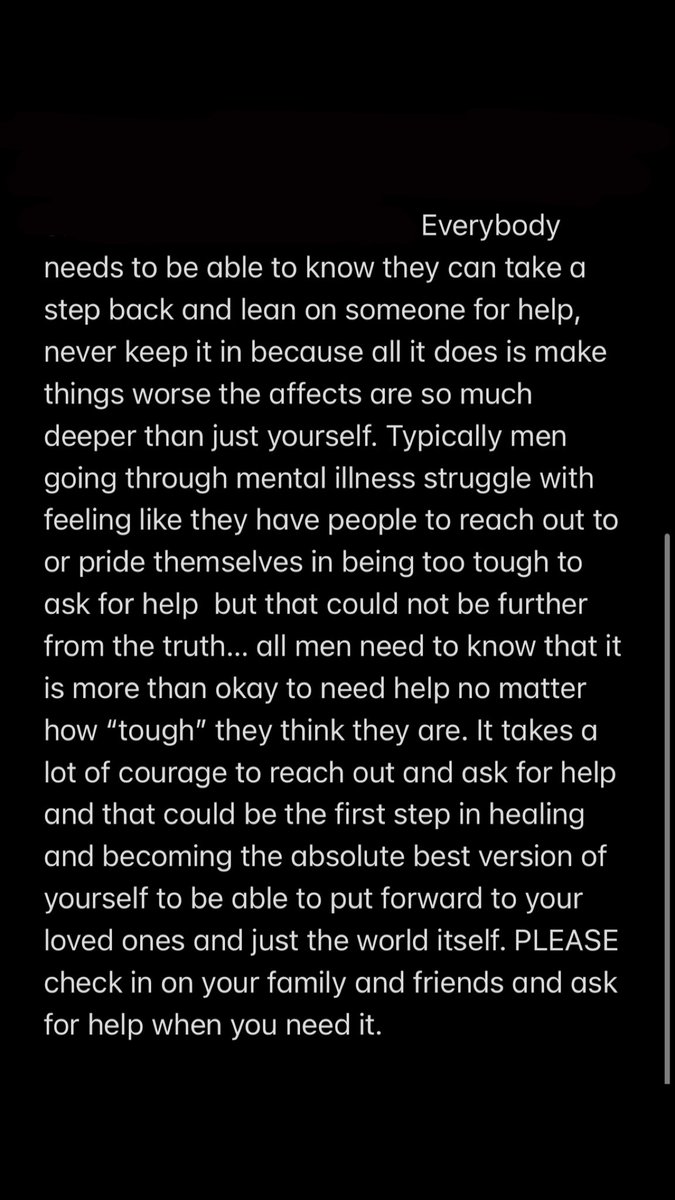 PortzJoel's tweet photo. In light of the month of November and the events going on in not just my life but multiple other families lives. Please if you have the chance read this and share it as much as you can to spread as much awareness as possible. Be safe and get help for yourself and others. https://t.co/cACImnGe2C