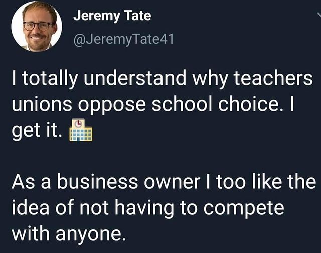 tideturnersnc's tweet photo. Yep. With competition, there comes standards and accountability . .
The North Carolina Association of Educators @NCAE, this means YOU.
#tideturnersnc #ttnc https://t.co/GV8spB80fC