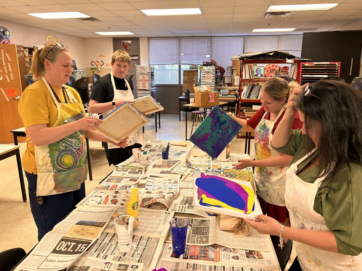 CHS_Deatherage's tweet photo. Just For Fun Painting! I invited several staff members to create a fun painting. They turned out great! #therapeutic #paintforfun #shareArt @DavissonDustin @MrsWoodrom @comalfinearts @AshOwenCHS @ReneArmendariz7 https://t.co/1i6JAczeJU