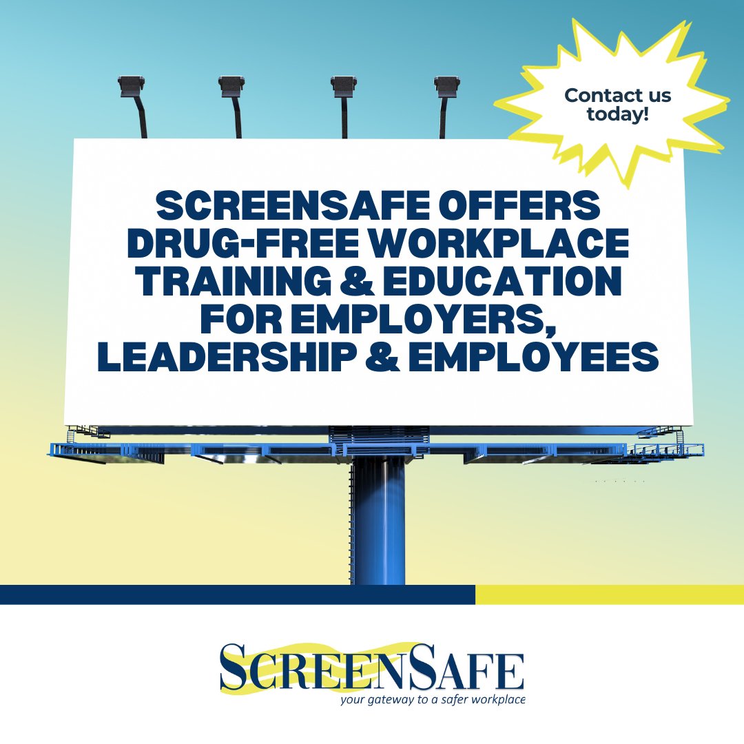ScreenSafeInc's tweet photo. Empower your workplace with our comprehensive #drugfreepolicy development, #leadershiptraining &amp; #drugeducationprograms for employers and employees. Ensure a safe and healthy environment for all. Learn more about how we can help with #workplacewellness https://t.co/8UAy1sNa2Y https://t.co/X0c17RJgW8