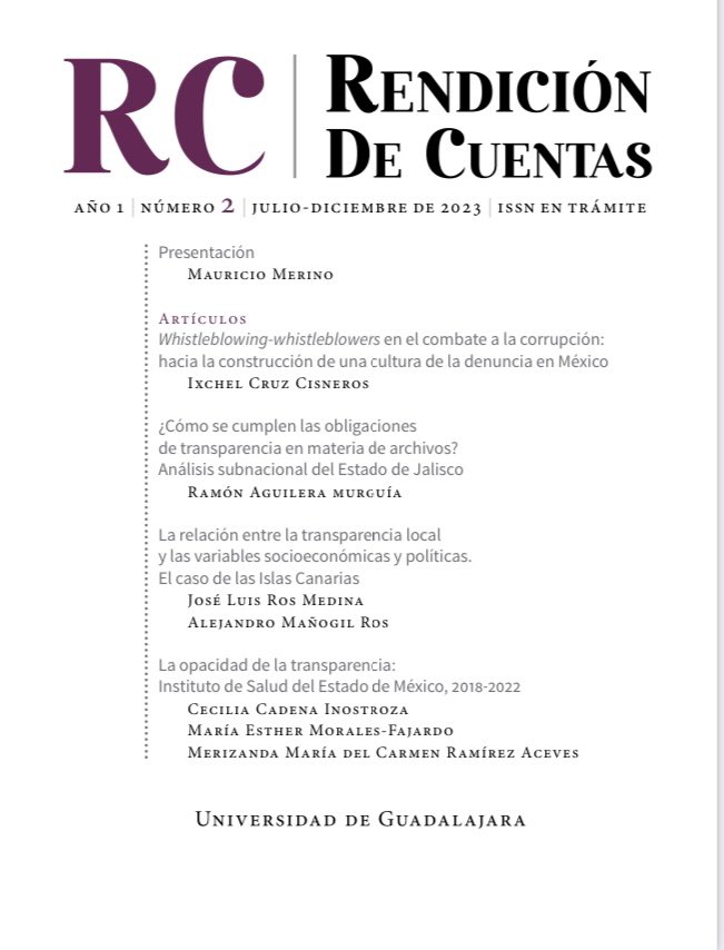 RCdeRendicion's tweet image. #NuevaPublicación
Ya publicamos nuestro 2do. número de la revista con énfasis en datos para el combate a la corrupción
👇🏼L@s invitamos a descargarla acá:
🔗 rcrendiciondecuentas.udg.mx/index.php/UDGI…
Agradecemos a tod@s los autores y a nuestro editor invitado @EDGAR_RUVALCABA