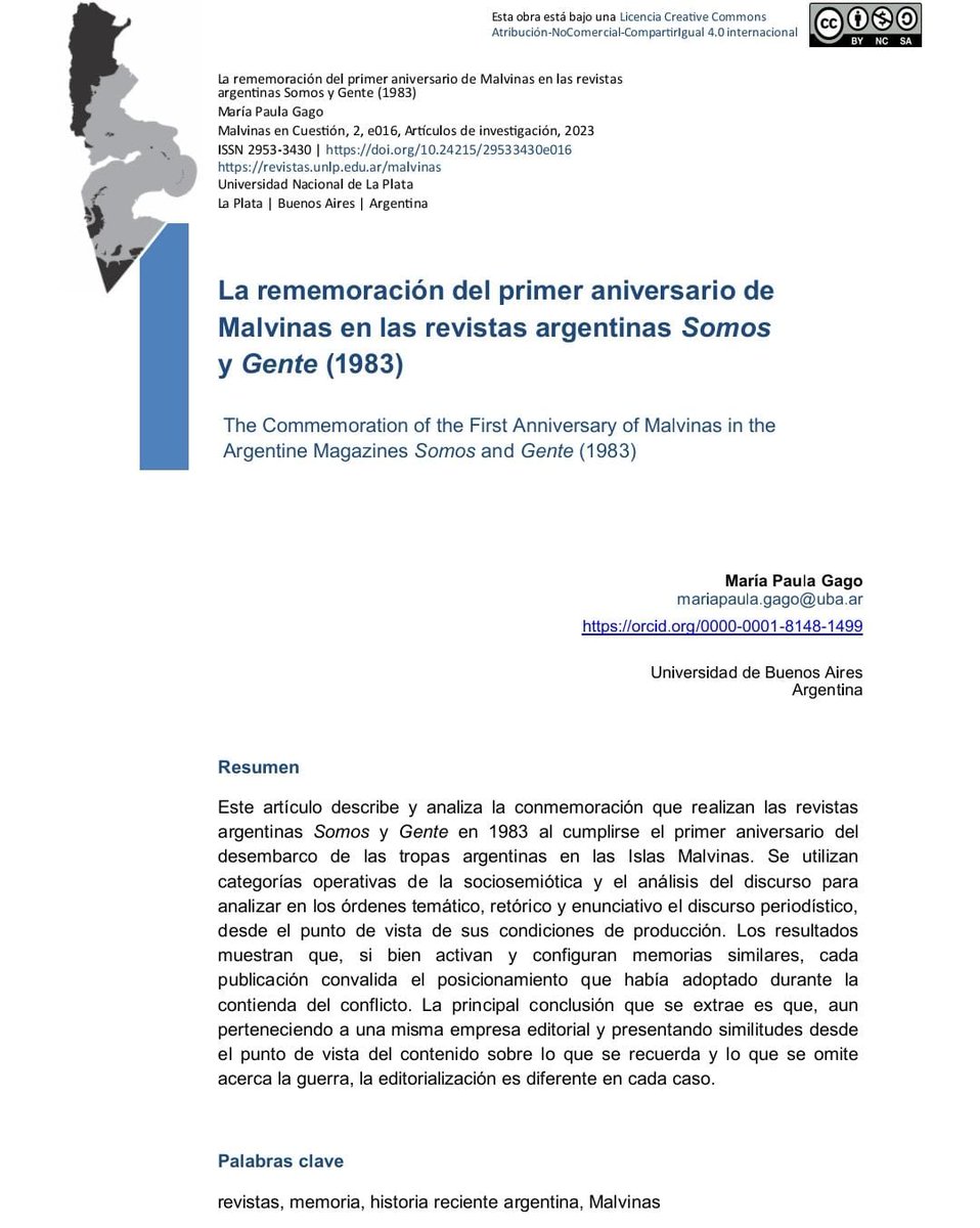 EdICMa1's tweet photo. ¡No se pierdan la nueva publicación de Malvinas en Cuestión!

Se puede leer y descargar acá: https://t.co/CYR9yOM85g https://t.co/UoqKHaq7g9