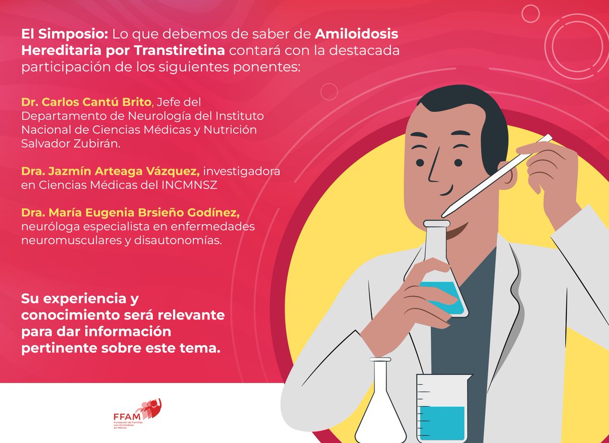 FFAMEX's tweet photo. Agradecemos a la Asociación de Genética Humana abordar entre sus ponencias y actividades el tema de Amiloidosis Hereditaria por Transtiretina del que se hablará mañana 17 de noviembre durante el XLVIII Congreso Nacional de Genética Humana.

https://t.co/tSZ78pOxzA https://t.co/3B6VYTwpD2