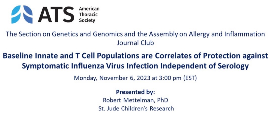 Mark your calendars for the new date of this <a href="/ATS_GG/">ATS G&G Section</a> <a href="/ATS_AII/">ATS AII</a> Journal Club!

🗓️ Nov 20th
⏰ 2pm ET

You can register here:
🔗thoracic.zoom.us/meeting/regist…