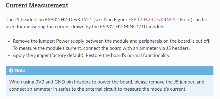 gojimmypi@hackaday.social on X: What's that jumper? J5 can be used to  measure board current on the ESP32-H2. Cool feature. 😎    / X