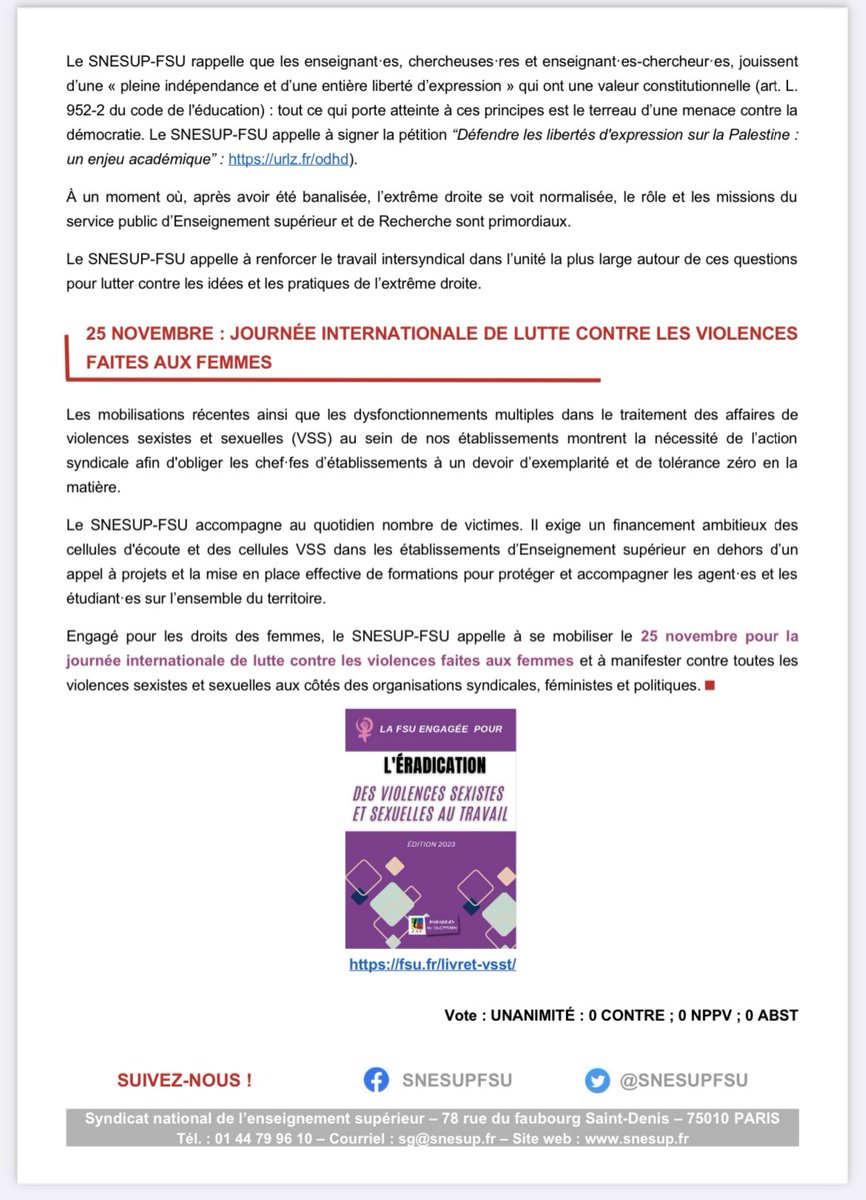 SnesupFsu's tweet photo. 📢Appel de la commission administrative du @SnesupFsu du 16/11/2023
#reformeFDE #salaires #libertedexpression #25Novembre #budgetESR
🔽🔽
https://t.co/v8Utx6SCi3 https://t.co/eEKPC9hprC
