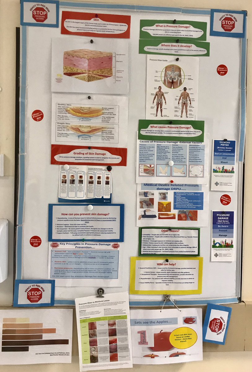 sianymarv's tweet image. More Fabulous poster displays for Stop Pressure Damage Week! ❤️ Including an actual traffic light representing the RAG rating in Nursing Risk Assessment ❤️🧡💚 #TeamPPH #Tissueviability #patientsafety @NSTHywelDda @HywelDdaHB @meinir23