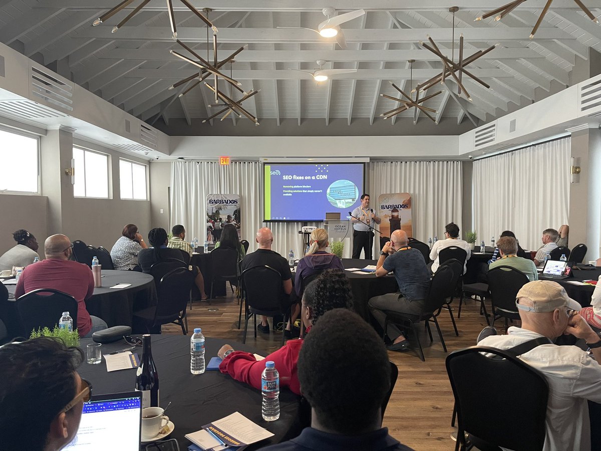 searchmartin's tweet image. The #BBSEO23 Edge Lord 😂 educating us on Edge SEO: @nickwilsdon at BarbadosSEO