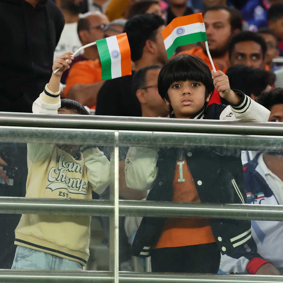 IndianFootball's tweet photo. A massive thank you to the fans supporting us today 🙏

You made us feel truly at home 💪

#KUWIND⚔️ #FIFAWorldCup 🏆 #BackTheBlue 💙 #BlueTigers 🐯 #IndianFootball ⚽ https://t.co/tNCVPAwTpL
