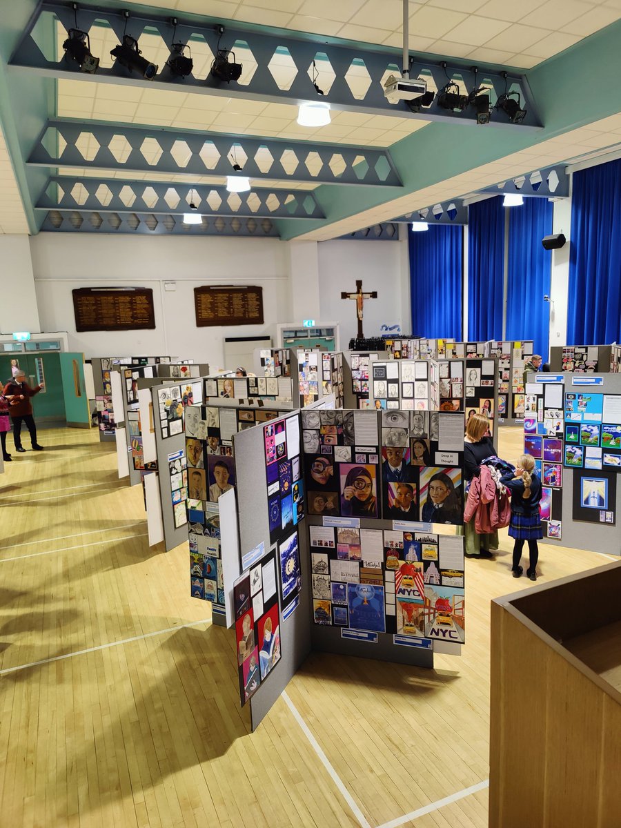 MrsSharonWatson's tweet photo. Another day and another opportunity to celebrate the fabulous work of our young people. Our Art Gallery is breath taking. Well done to every contributor and to @Holyrood_Art for the preparation and organisation. It's just wonderful! https://t.co/45VU4N7xAS