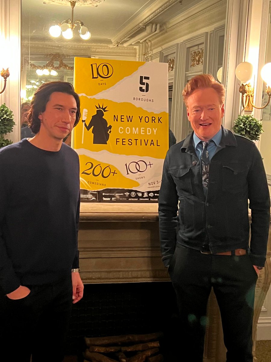 Throwing it back to last week when @teamcoco wrapped up a two night residency of Conan O'Brien Needs A Friend at BAM with Adam Driver. #conaf #conafbam