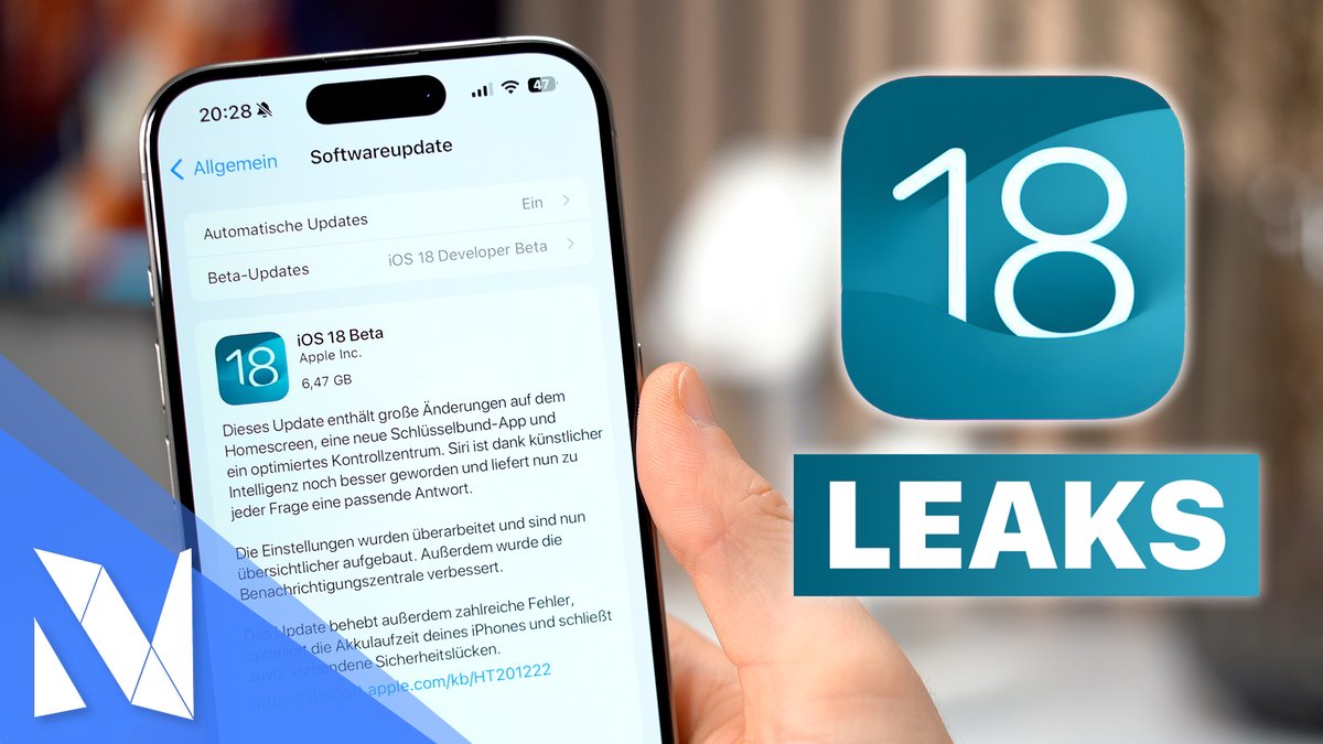 iOS 18 ist noch viele Monate entfernt📅🕙 Trotzdem gibt es schon erste Leaks zum Design und neuen Features 📱🚀 Diese zeige ich euch in meinem neuen Video!😊 #iOS18 #iOS18Beta #iOS18Features 
--> youtu.be/OPzkxN2NY3Y