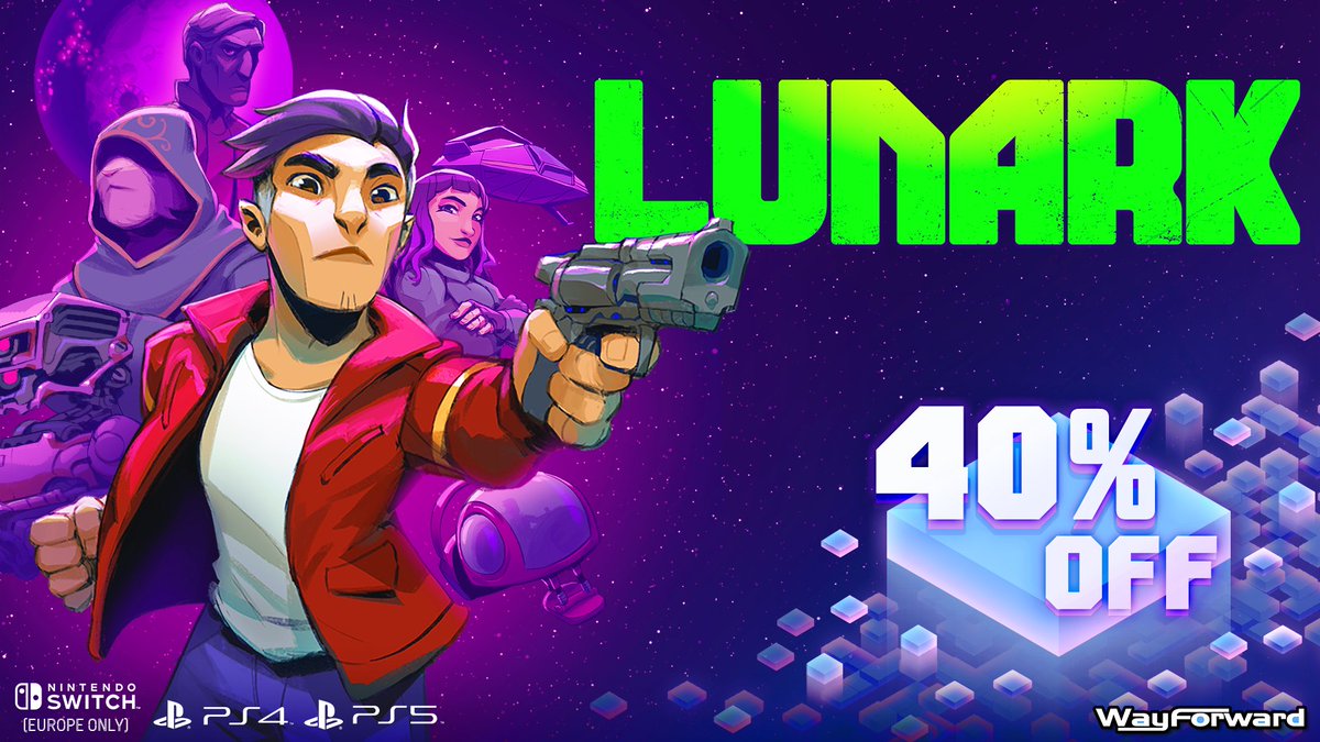 Dive into a sci-fi world of rebellion and intrigue in pixel-art cinematic platformer LUNARK! It's now 40% off on Switch (Europe only), PlayStation 4, and PlayStation 5! PS4/5: bit.ly/LUNARK_PS4PS5 Switch (EU): bit.ly/LUNARK_SwitchEU