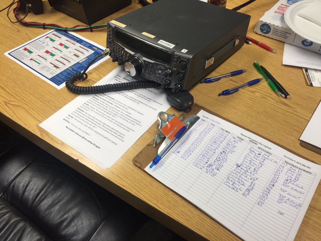 NorCal_Skywarn's tweet photo. #SkywarnRecognitionDay is coming up on December 1st and 2nd from 1600Z to 1600Z ( 4pm - 4pm) 24 hours of radio making contacts to #NWS Offices around the country by any means. VHF/UHF/ HF/ Digital Modes/ Echolink/IRLP and others. #SRD23 #ARRL #NorCalSkywarn #HAMRadio https://t.co/EXOToPZ8pW