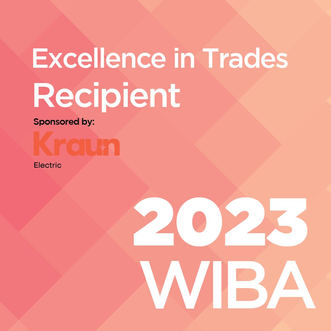 💗🧡 WIBA Recipient 🧡💗 🏆 2023 Excellence in Trades Award Recipient: Shelley Parker For more information on the recipient, click here: 🔗 gncc.ca/2023-wibas-tra… Sponsored by: Kraun Electric #WIBA2023