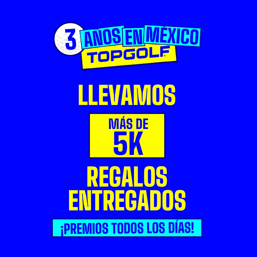 TopgolfMty's tweet photo. Cada día premiamos a todos nuestros ganadores 🤩 Ven a jugar y participa para ganar hasta UN AÑO de juego gratis! 🌟🎖 ¡La fiesta continúa en Topgolf! #3AñosTopgolfMty

#topgolfmty #topgolf #mty #nuevoleon #lifestyle #aniversario https://t.co/9sJOZq3i1Y