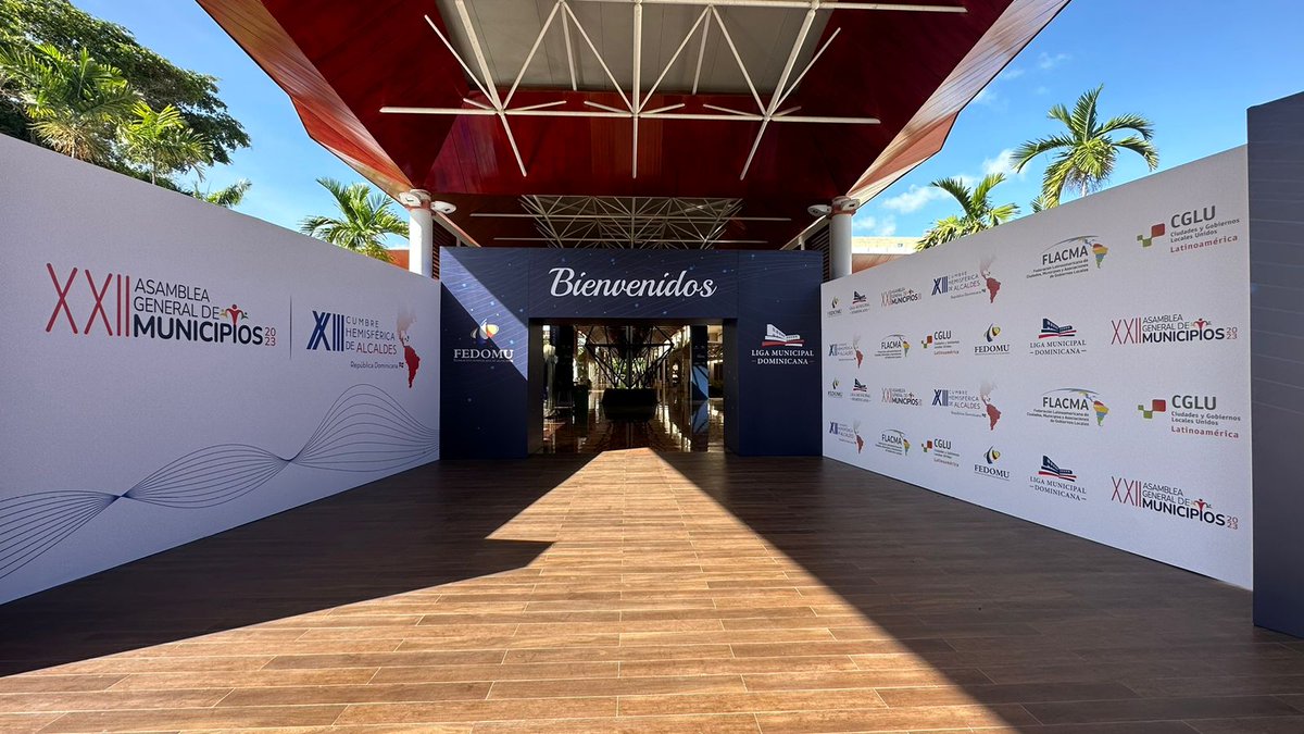 fedomurd's tweet photo. Hoy iniciamos nuestra XXII Asamblea General de Municipios 2023, con la participación del presidente de la República, los alcaldes del país, los presidentes de Fedomu y la LMD, así como de nuestra directora ejecutiva, entre otras personalidades. #AsambleaDeMunicipios. https://t.co/D1AYe6TlD9