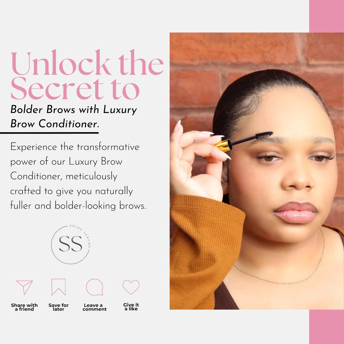 shineserumsco's tweet image. Experience the transformative power of our Luxury Brow Conditioner, meticulously crafted to give you naturally fuller and bolder-looking brows.
------
🛍️ shineserumsco.com/products/brow-… 
.
#LuxuryBrowConditioner #BrowGoals #BoldBrows #BeautyEssentials #NaturallyFullerBrows