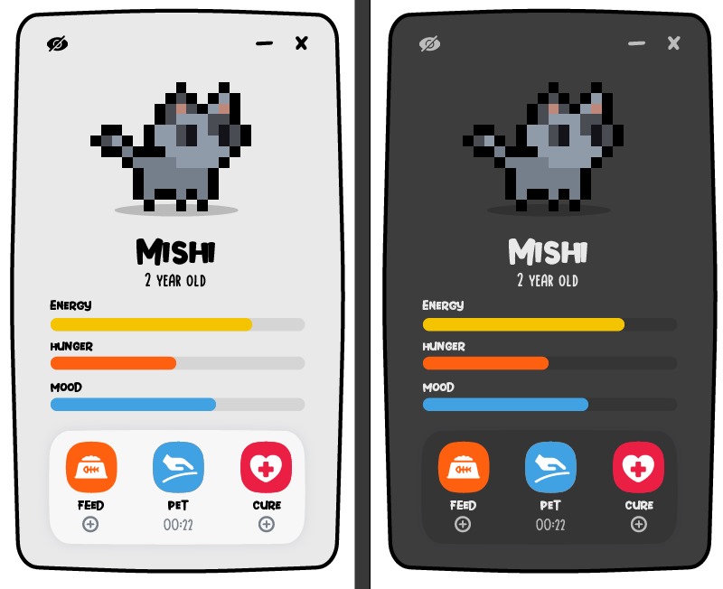 CaprogDev's tweet image. panel for my game: left 👍 or right 😺? like or comment

#cat #kitten #cats