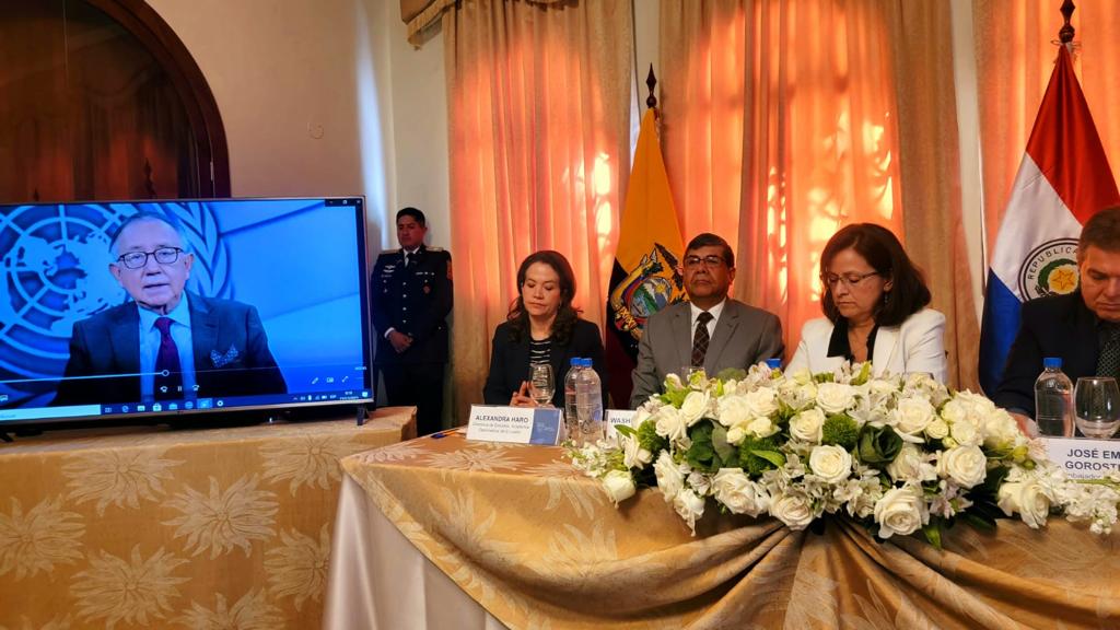 DefensaEc's tweet photo. El Ministerio de Defensa como Autoridad Nacional de Armas Químicas y Biológicas en coordinación con @CancilleriaEc participaron en el Ejercicio Binacional entre 🇵🇾 y 🇪🇨 en el marco de las obligaciones de la Resolución 1540 del Consejo de Seguridad de las Naciones Unidas. https://t.co/c1YE3fR3B9