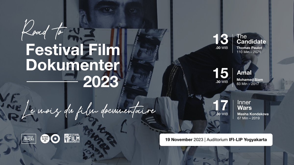 Panggilan kepada kamu yang tidak sabar dengan FFD 2023!!! Road to #FFD2023 akan hadir menemani akhir pekanmu! Hanya di tanggal 19 November 2023 kamu bisa menonton film-film pilihan di Le mois du film documentaire! Simak informasi lebih lanjutnya di bawah!