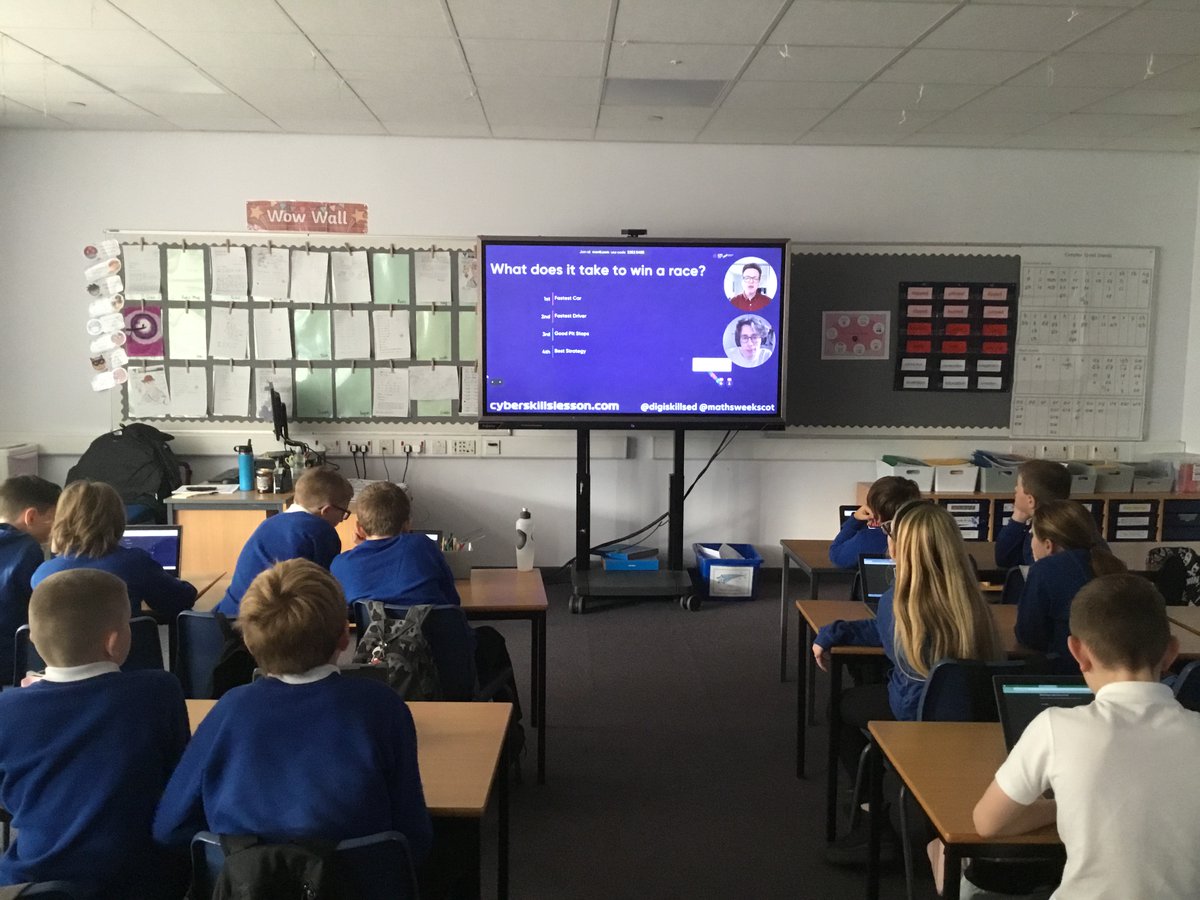 Whitehillsps's tweet photo. #P6D loved taking part in a live maths lesson themed around Formula 1 and developed skills in probability, division and data analysis #digitallearning #mathsweekscotland #BEST https://t.co/RFLw45xB17