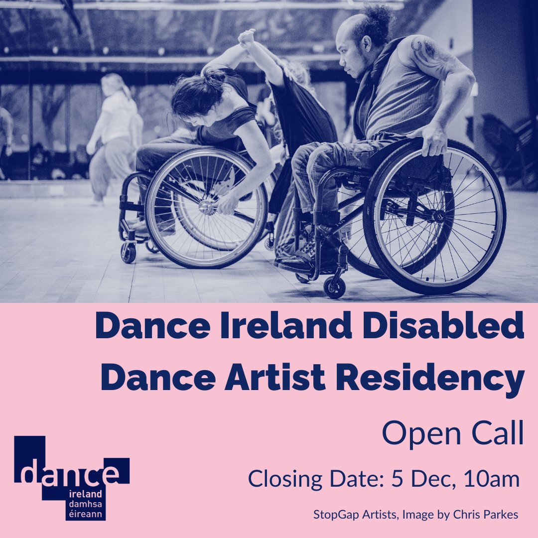 Dance Ireland is pleased to offer one bursary of €750 and access budget to a Disabled Dance Artist. For this residency, Dance Ireland membership is not required.
Find out more and how to apply at the link in our bio!