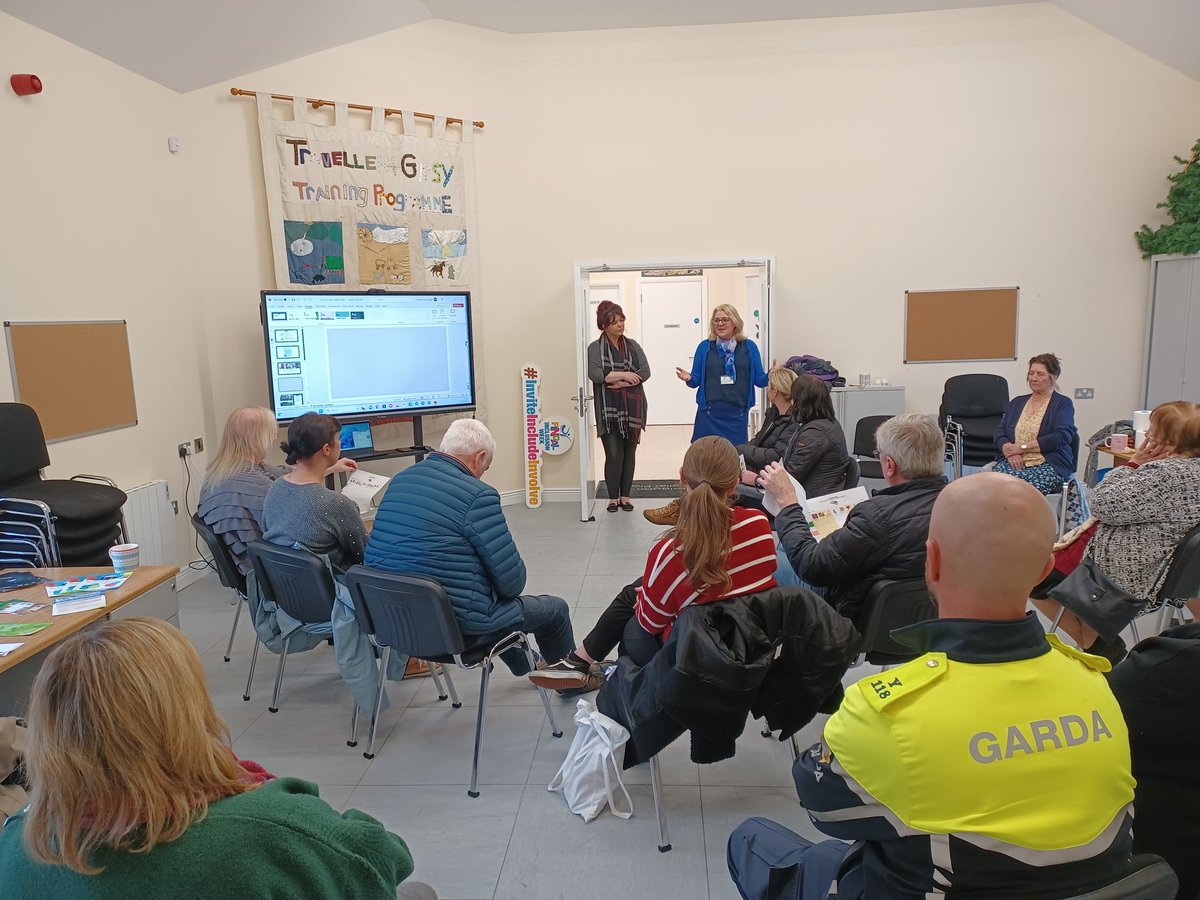 fingalcommunity's tweet photo. Balbriggan Traveller Project treat a full house to a presentation, Arts &amp; Crafts demos and storytelling at their Community Facility today. The event is part of Fingal Inclusion Week and supported by @Fingalcoco Community Development Office #inviteincludeinvolve @BrendanRyanNo1 https://t.co/hdzrqIj3FP