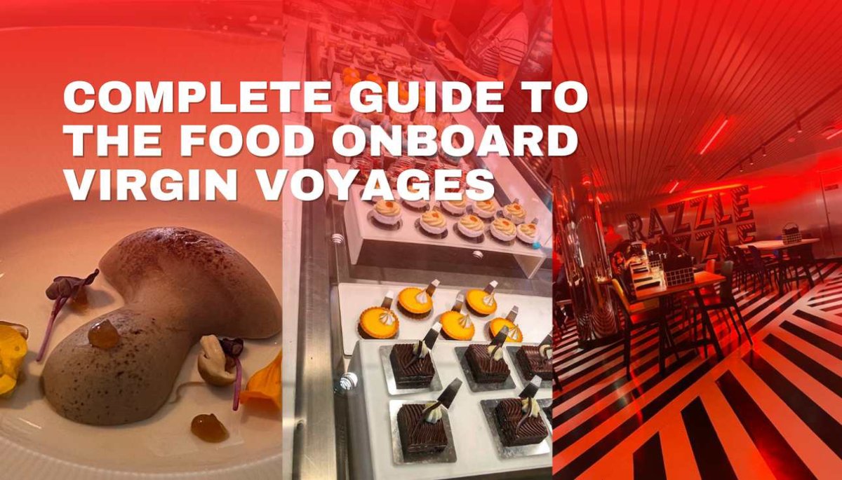 KieranTrvlr's tweet photo. A cruise ship without a main dining room or a buffet?
Make sure you read our complete guide to dining onboard Virgin Voyages to learn more, and understand why we rate them as the best food at sea
https://t.co/QBLxpY8U4Q
#virginvoyages #vvfirstmate #cruisefood https://t.co/1ZXCnAb741