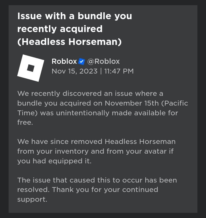 JasonCVoorhees's tweet photo. Breaking news: Lego game gives head transplant to millions of people who got decapitated, people say they preferred having no head. #roblox #robloxheadless #HeadlessHorseman #headless #freeheadless https://t.co/ncEirYOXCG