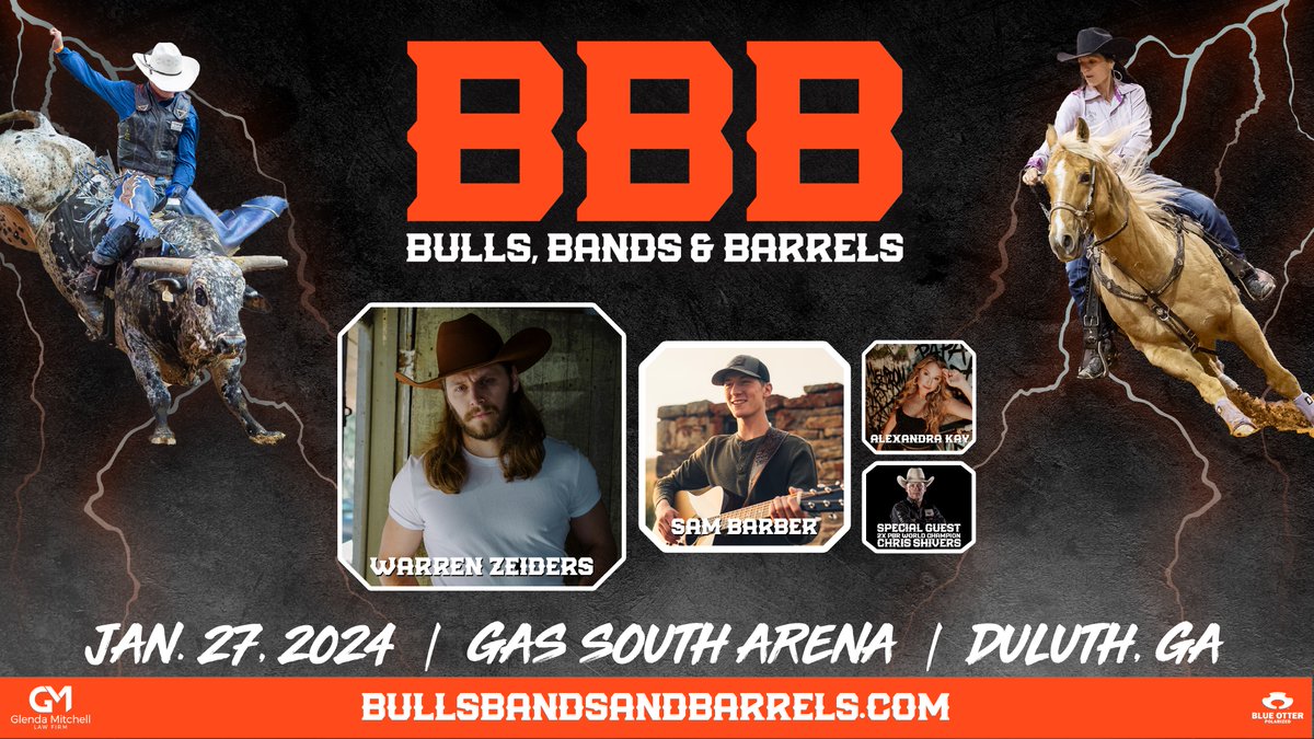 🎫PRESALE IS LIVE🎫
The presale for <a href="/BullBandBarrels/">Bulls, Bands, and Barrels</a> is happening NOW until 10 PM tonight🔥Use code INSIDER at checkout!
➡Get them here: bit.ly/40JuZ7G