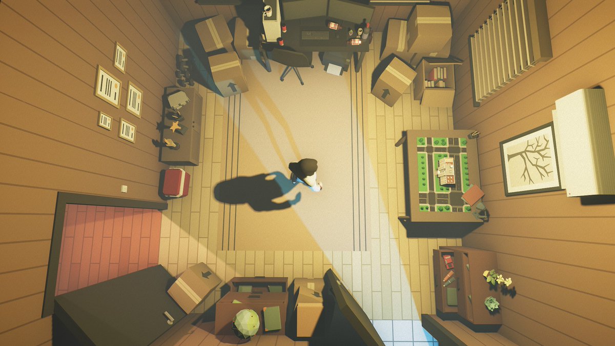 hetakusounkoman's tweet image. 「Carry Onward」は音楽も物語もナレーションも切ない。言葉にできなくて胸が苦しくなった。亡くなった彼女と一緒に住んでいた家で、思い出をひとつひとつ整理しながら前を向き始めるトーマス。30分～40分ほどで終わってしまうけど、いろんなことを考えさせられる作品。#インディーゲーム