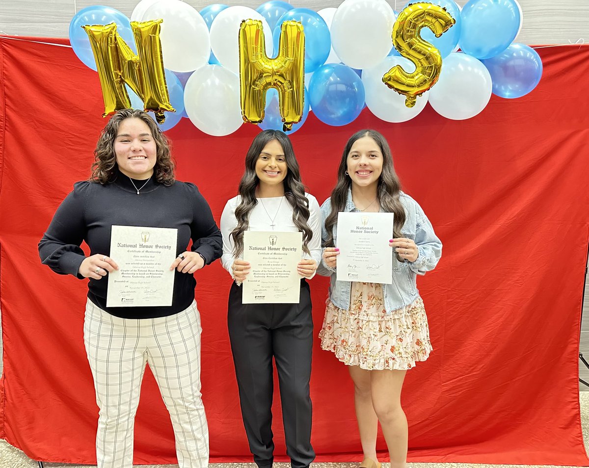 Congratulations to Lexi, Rosie, and Jocelynn on their induction to the OHS National Honor Society last night. We are proud of their dedication and determination to excel! <a href="/BronchoNews/">OHS Broncho News</a> <a href="/ECISDAthletics/">EctorCountyISDAthletics</a> <a href="/BigRedBronchos/">Odessa High School</a>