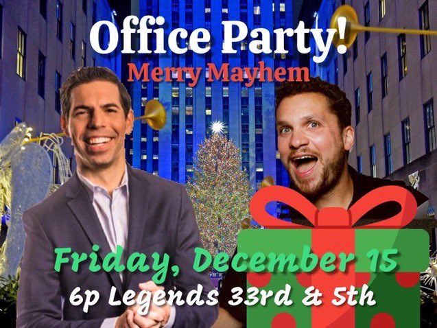 Babchik's tweet photo. Come party with the D.A. Show w/ Babchik!!!! We are having a holiday OFFICE PARTY! We will be taking over the mezzanine level of Legends in NYC on 33rd & 5th. Friday night 12/15! It’s on! #FALNation #Daliens #FALMAS #TheInvasion #BoozeWithBabs https://t.co/KuDD4bUM18