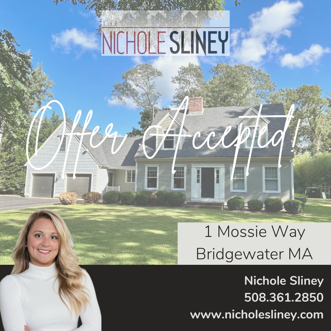 OFFER ACCEPTED ~ Are you curious to hear how much your home is worth in this shifting market? Contact Nichole today for a NO-LOOK estimate  508.361.2850 #buyingahome #NSRealty #MArealestate #sellingmyhome #realtornearme #realestateagent #NicholeSlineyRealtyTeam #NSRealty