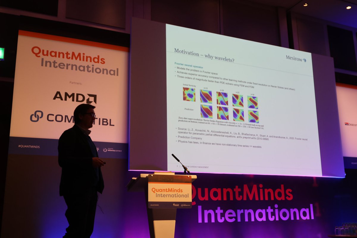 saeedamenfx's tweet photo. Richard Turner @MesirowFin @QuantMinds talking about applications of wavelets to time series prediction, had a shoutout to @lopezdeprado book and the section on fractional differencing https://t.co/evXAZurpAx