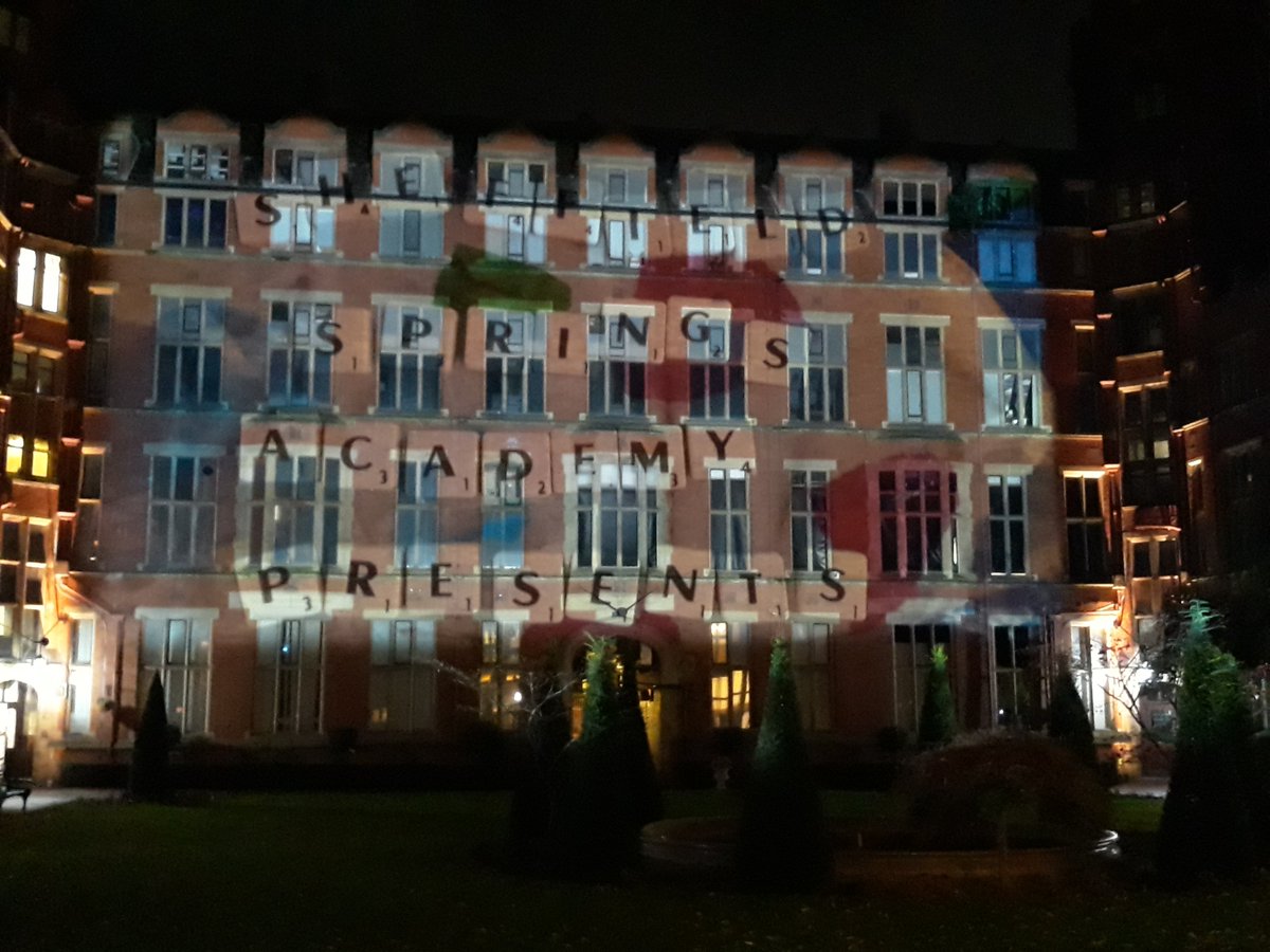 springsacademy1's tweet photo. #SSANebula visited the University of Sheffield to see their film on biodiversity projected onto Firth Court. They also explored the exciting biology activities including handling a giant cockroach! #biofest #Excellence #Ambition https://t.co/4XtX1TnvUN