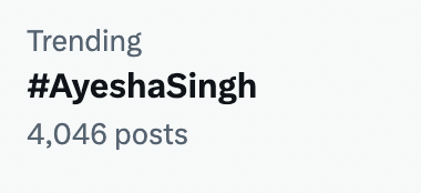 DeeRayna's tweet photo. #AyeshaSingh ka cute dance reel ho &amp; Ayesha trend na kare, aisa ho hi nahi sakta! https://t.co/q0TXrDBTfX