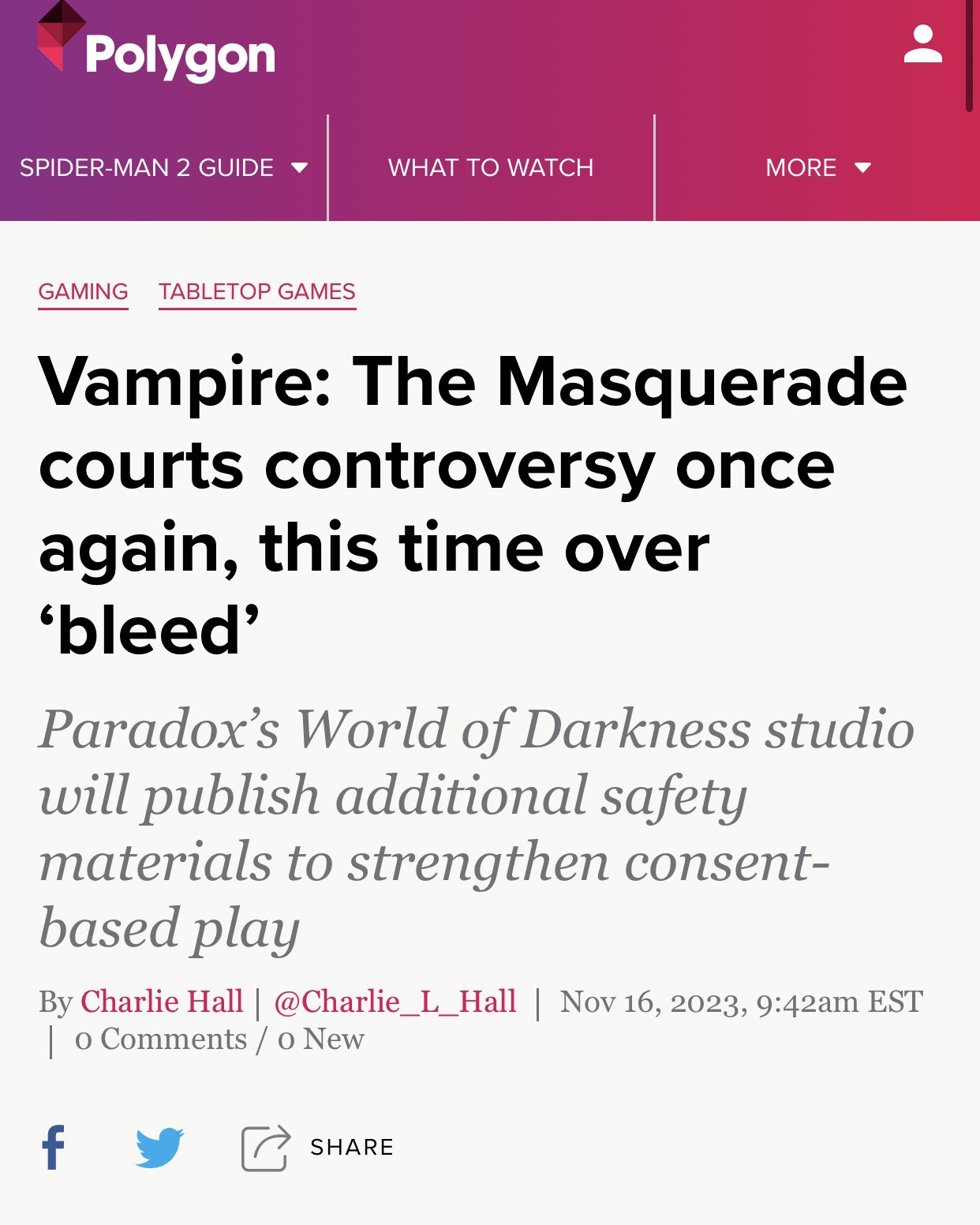 Vampire: The Masquerade courts controversy over 'bleed' - Polygon