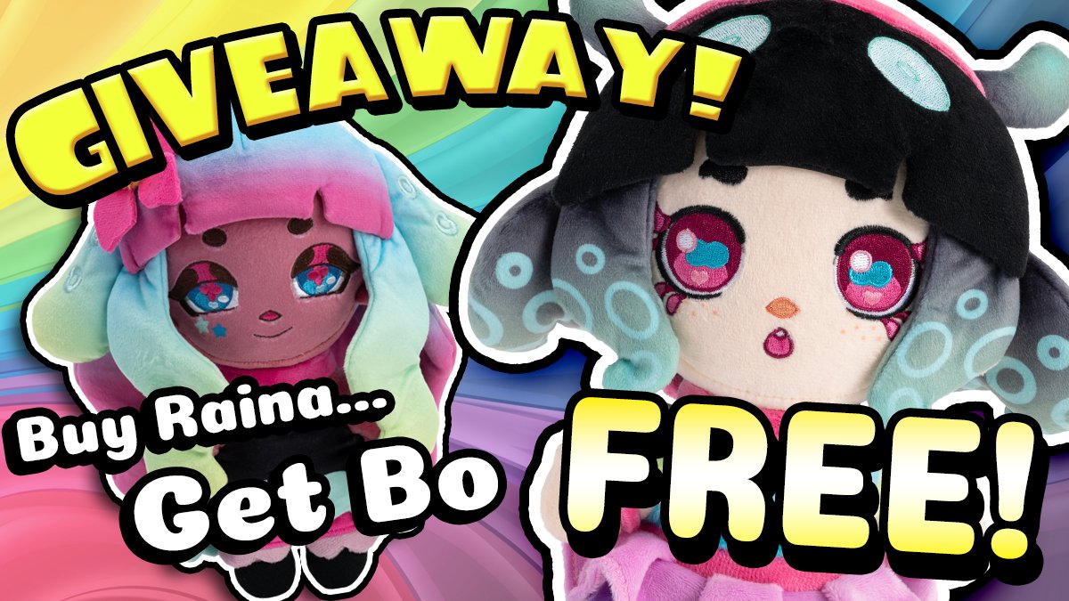 CaitlinKoiYT's tweet photo. 🎉 PLUSHIE RAFFLE GIVEAWAY! 🎊

TWO lucky people who buy a Raina plush will get a SIGNED Bo plush for FREE!

⭐How To Enter⭐
➡️Buy a Raina plush👉 https://t.co/aUunOQKLc8
➡️Retweet this post!

More info in the replies 🧵 https://t.co/SCrDjLBW06