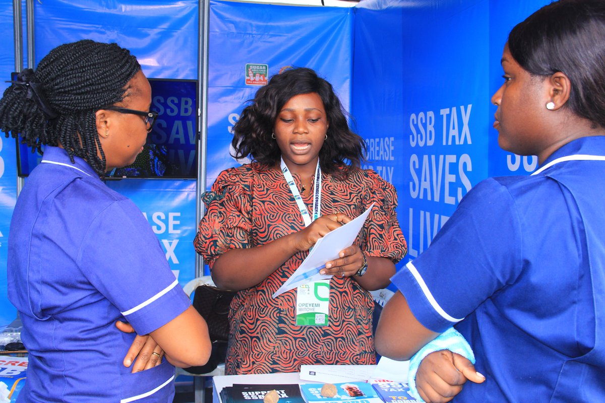 Medical Staff from ABUAD MSH joined us to discuss the burden of NCDs in Nigeria. #SSBTaxSaves #NCH64